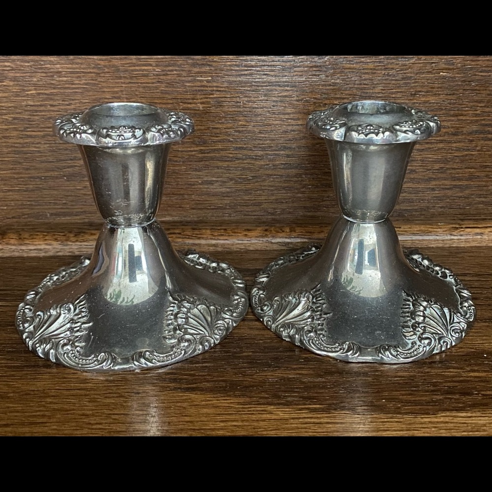 Set of 2 Vintage Godinger Candle Holders